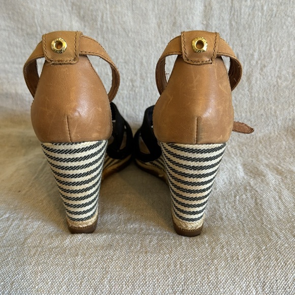 Sperry Women's Wedge Open Toe Sandal Leather Straps - size 7 - Picture 3 of 5